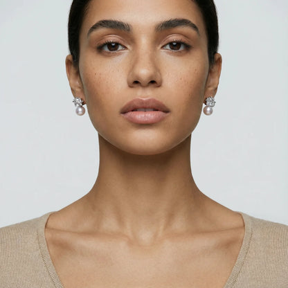 Stardust Pearl Drop Earrings