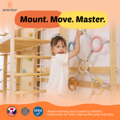 Walnut Modular | Swedish Ladder Jungle Gym - Wall Mounted