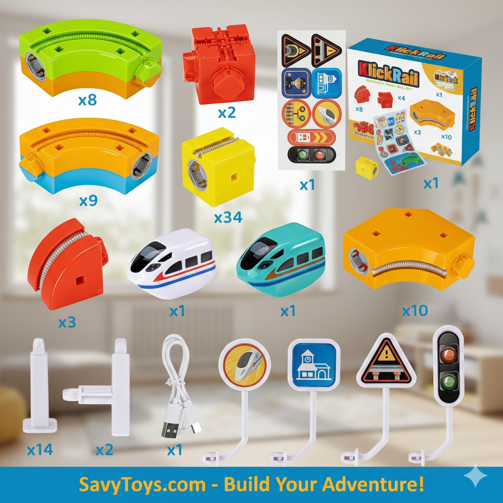 SavyToys™ | Savy Magnet Magic Train Track Set 123pcs