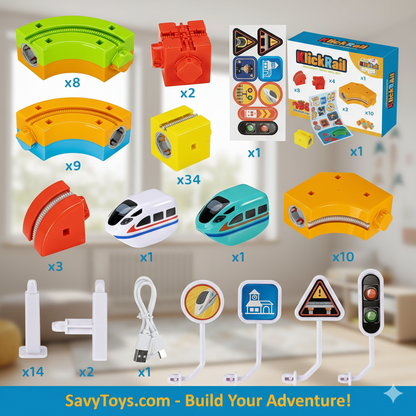 SavyToys™ | Savy Magnet Magic Train Track Set 123pcs
