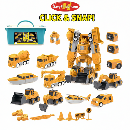 Magnetic RoboCar Adventure with Storage Box