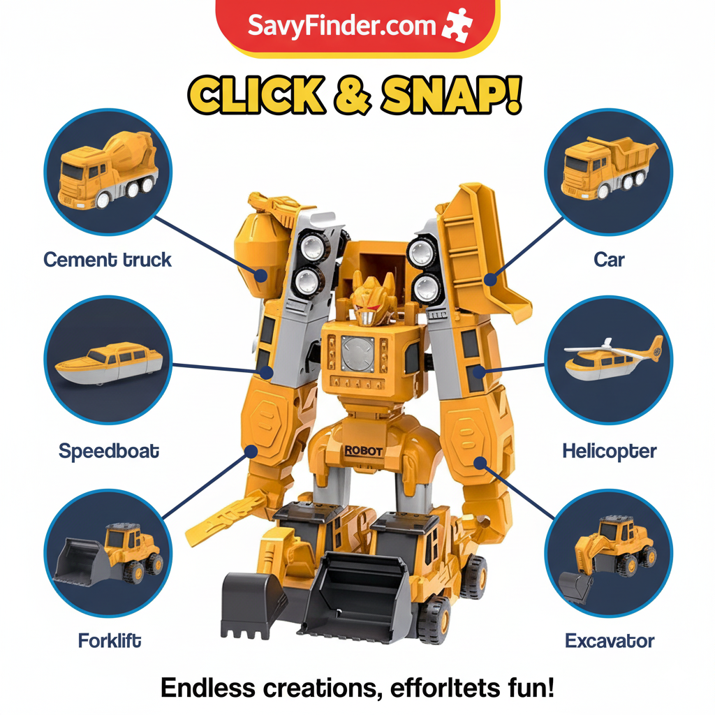 Magnetic RoboCar Adventure with Storage Box