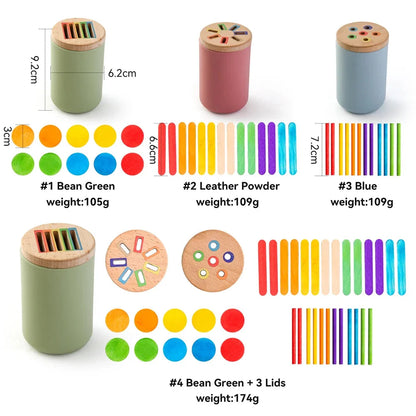 Montessori Silicone Color Matching Bucket Toy