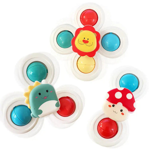 Suction Cup Spinning Cartoon Animal Spinner Toys Set
