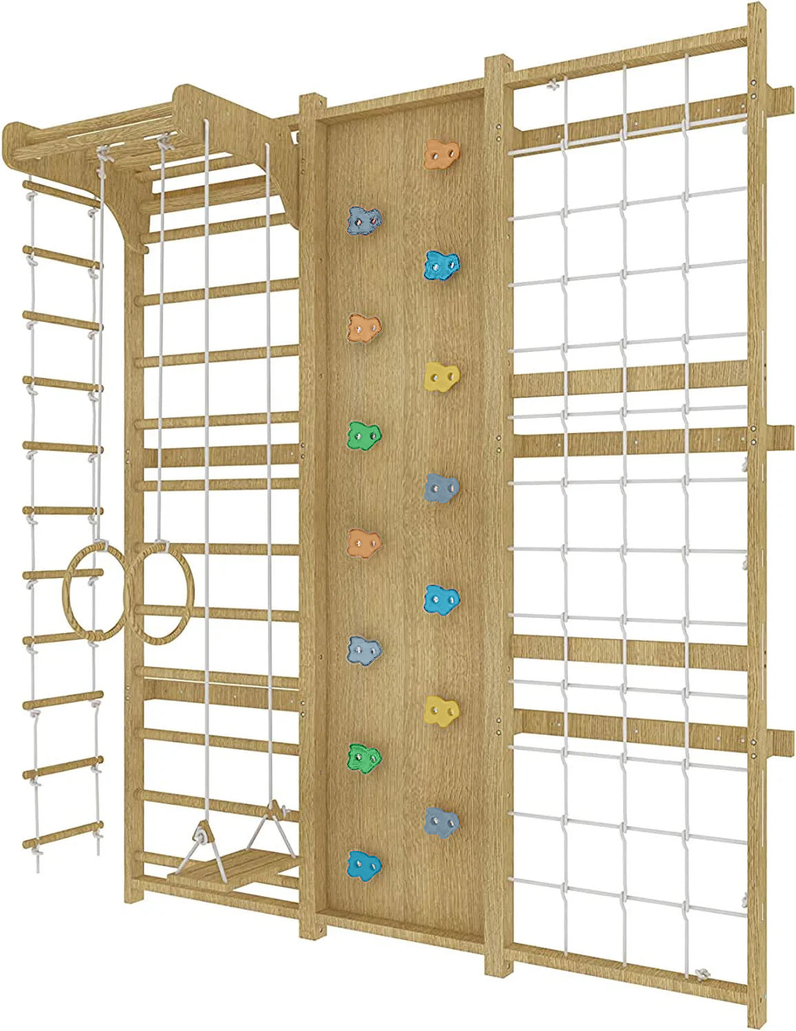 Walnut | Swedish Ladder Jungle Gym - Wall Mounted
