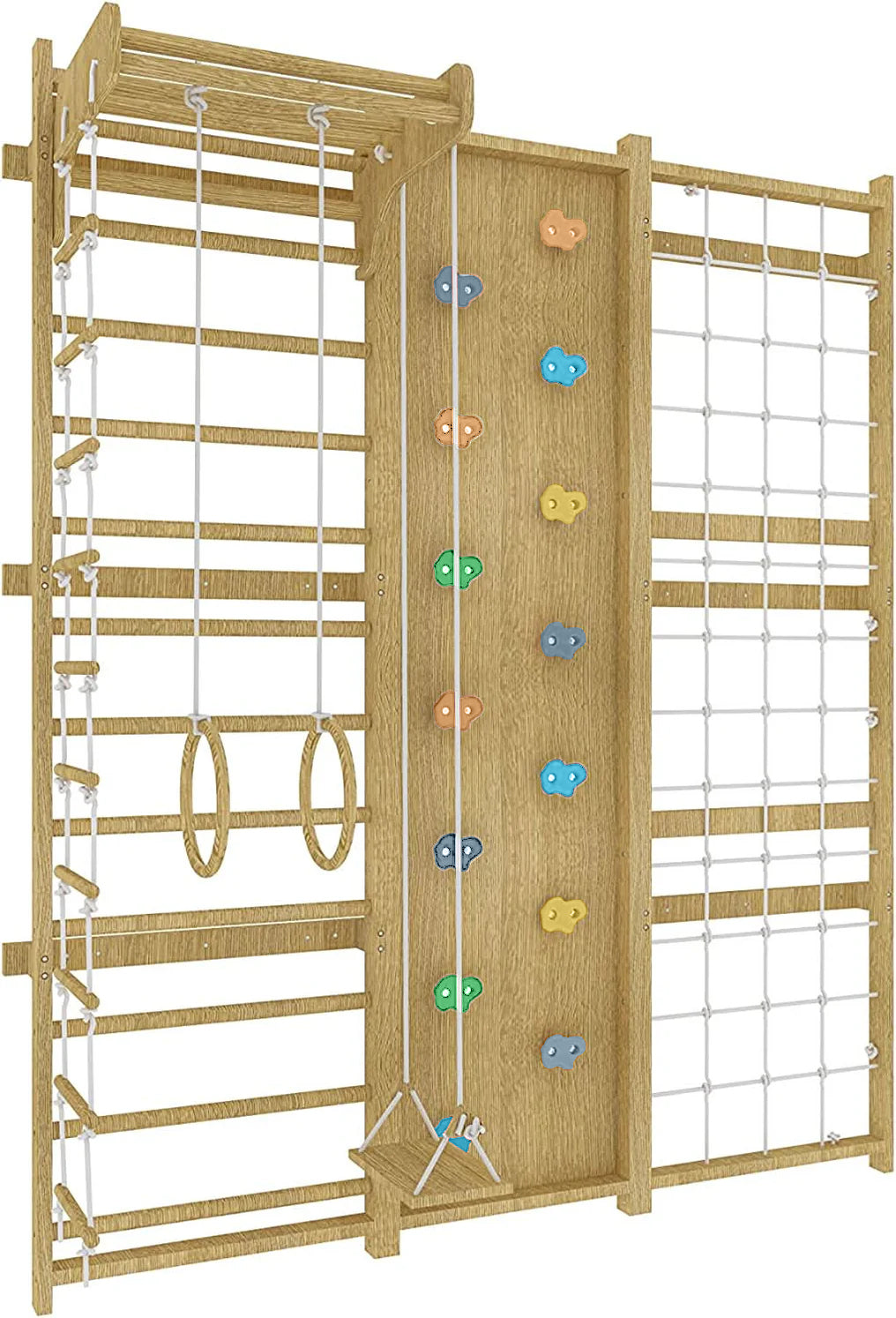 Walnut | Swedish Ladder Jungle Gym - Wall Mounted