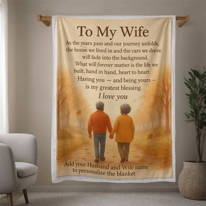 Keepsake Blanket For My Wife.