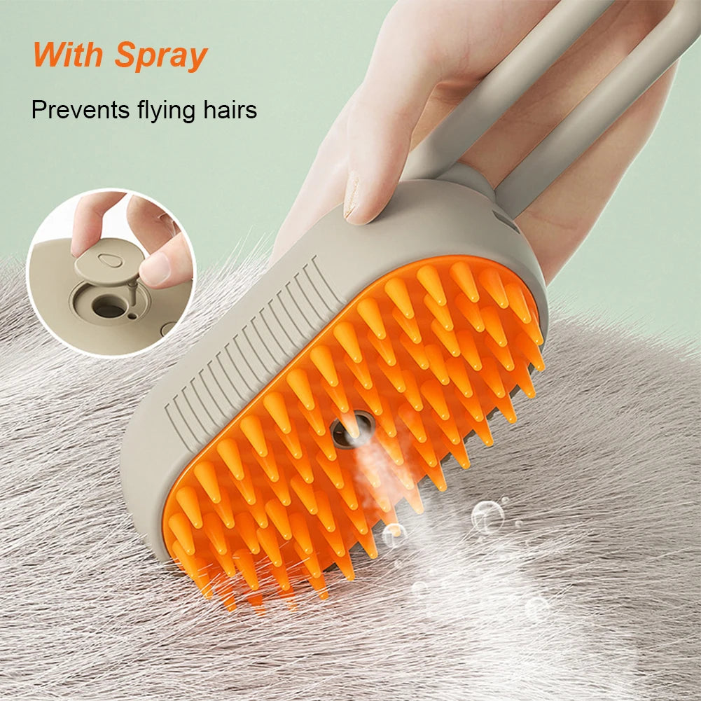 Pet Grooming Steam Brush