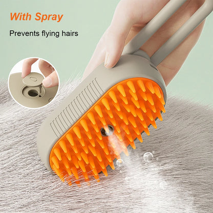 Pet Grooming Steam Brush