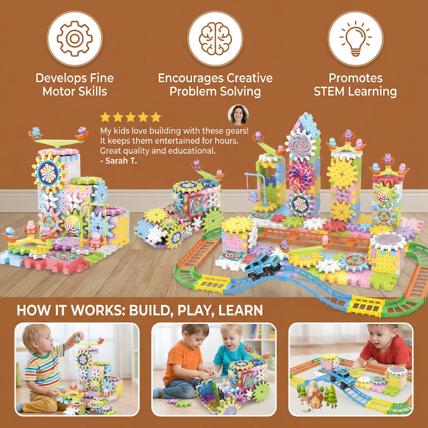 SavyToys Creative Gear Builder Playset