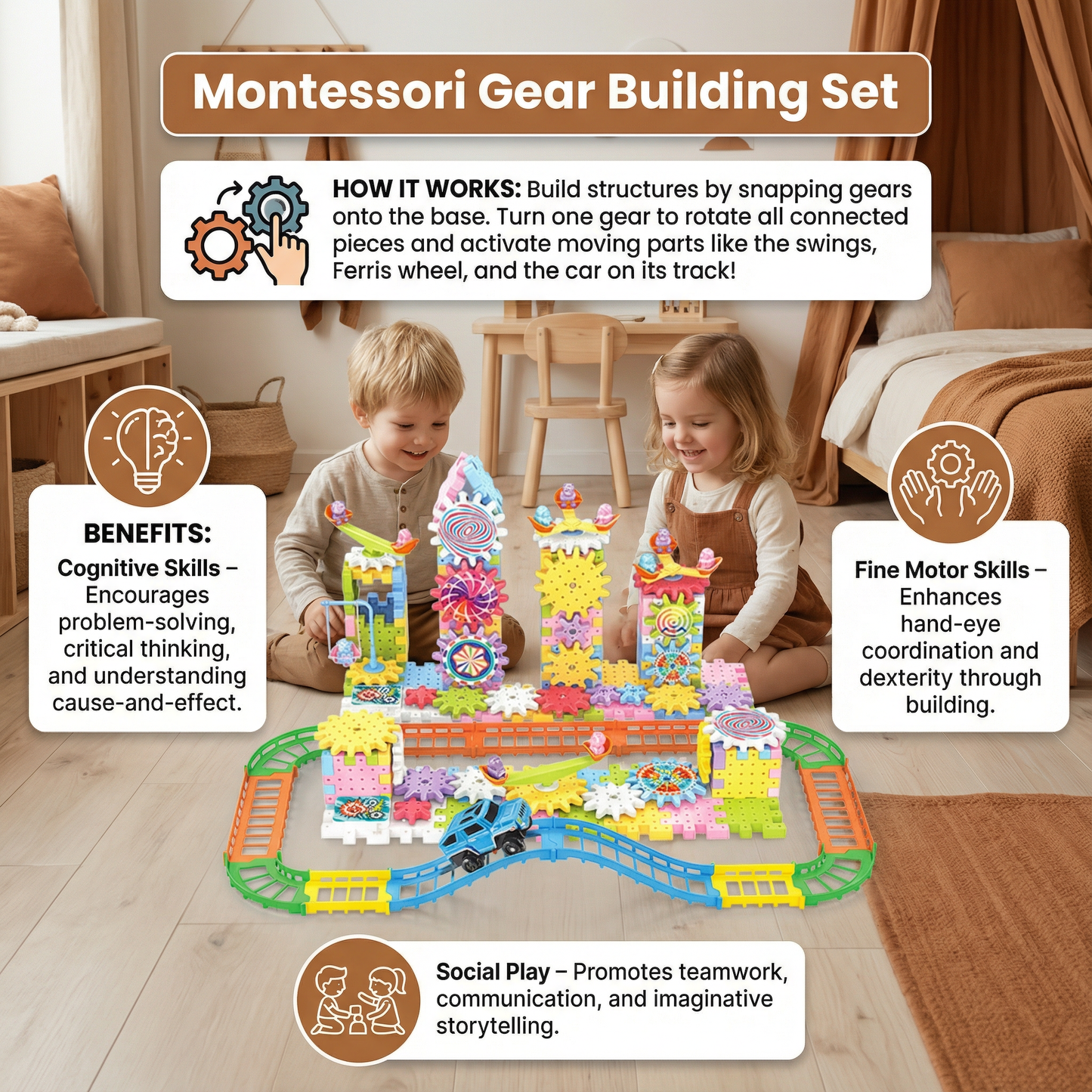 SavyToys Creative Gear Builder Playset