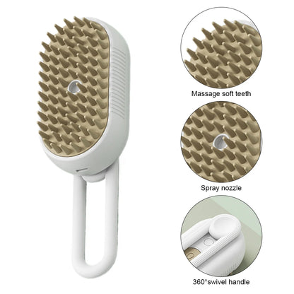 Pet Grooming Steam Brush